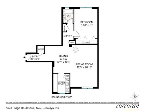6g-7423 Ridge Blvd, Brooklyn, NY, 11209-2345 | Card Image