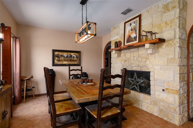 Oversized stone fireplace with gas starter | Image 30