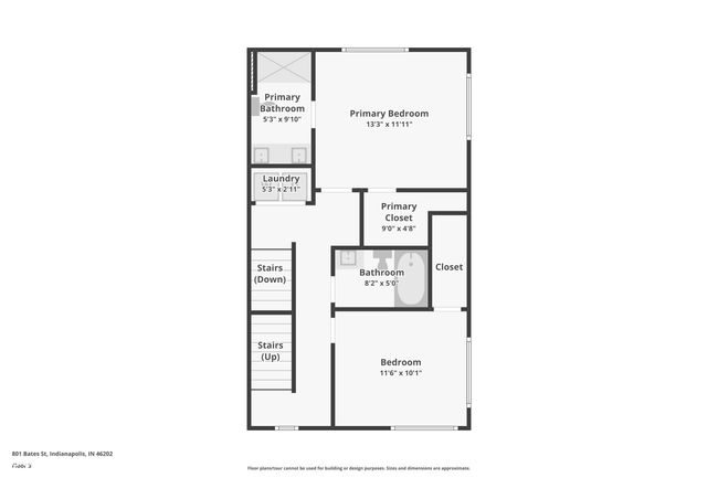 801 Bates St, Townhouse with 2 bedrooms, 3 bathrooms and null parking in Indianapolis IN | Image 31