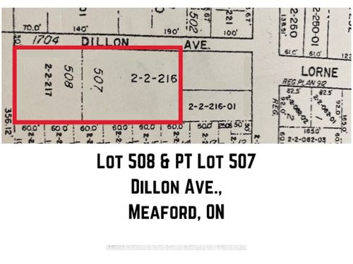 LOT 508 Dillon Ave, Meaford, ON, N4L | Card Image