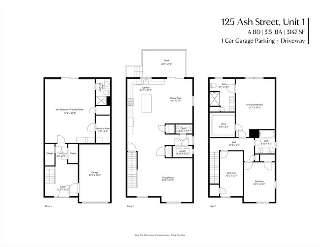 1 - 125 Ash St, Condo with 4 bedrooms, 4 bathrooms and 2 parking in Waltham MA | Image 40