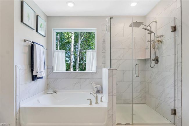 Custom shower with glass enclosure. | Image 23