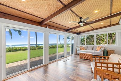 Ocean view living room with lots of sunshine. North Shore Haleiwa Hawaii. | Image 2