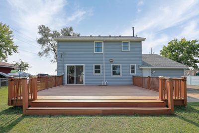 Back side of home with spacious deck! | Image 2