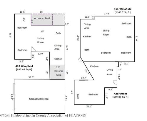 411 & 413 Wingfield St, Ruidoso, NM, 88345-9319 | Card Image