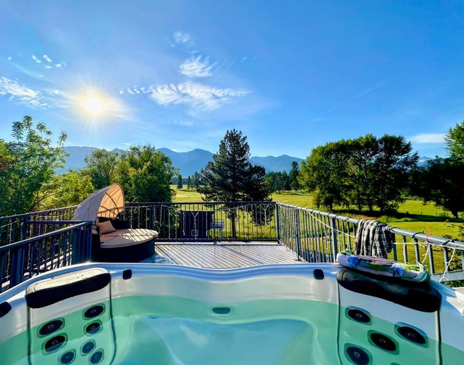View of Hot tub featuring a mountain view and a hot tub | Image 30