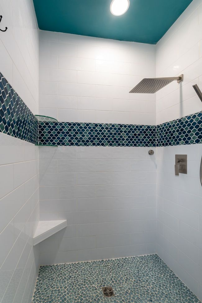 New shower with custom tile and rain shower head | Image 17