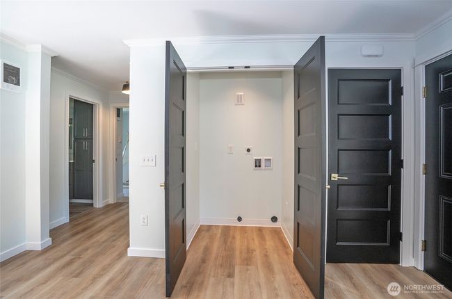 Open view of the double doors- where your washer/dryer would be placed. So you can clearly see the space available. | Image 20