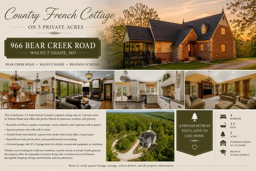 966 Bear Creek Rd, Walnut Shade, MO, 65771-9132 | Card Image