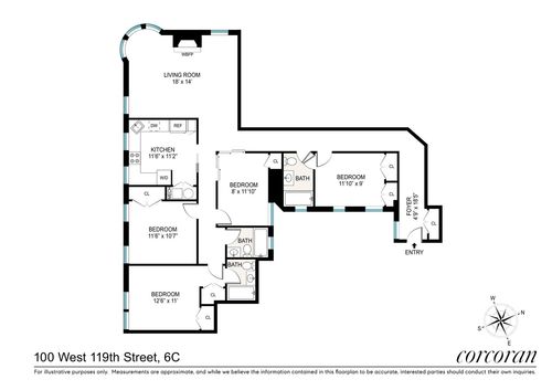 6c-100 W 119th Street, New York City, NY, 10026 | Card Image