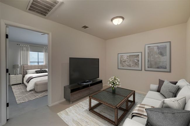 One of two living space on the 2nd floor next to the primary bedroom can be used as a 2nd living room or a media room. Virtually staged. | Image 8