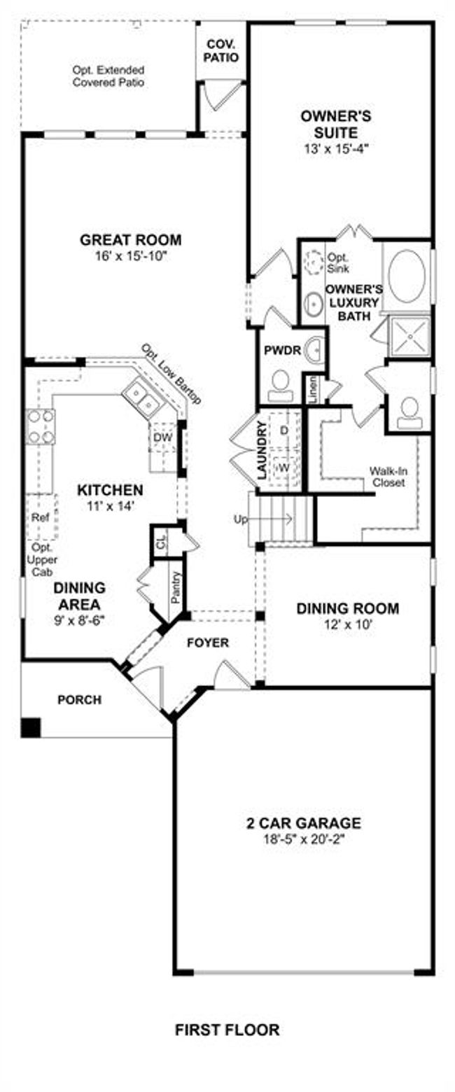 The Wilmington II floor plan by K. Hovnanian® Homes. 1st Floor shown. *Prices, plans, dimensions, features, specifications, materials, and availability of homes or communities are subject to change without notice or obligation. | Image 8