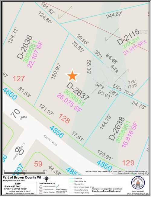 4856 Big Sky, LEDGEVIEW, WI, 54115 | Card Image