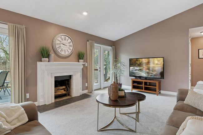 Gorgeous marble tile fireplace surround and tile hearth wood-burning fireplace | Image 11