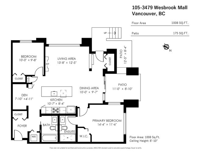 105 - 3479 Wesbrook Mall, Condo with 2 bedrooms, 2 bathrooms and 1 parking in Vancouver BC | Image 27