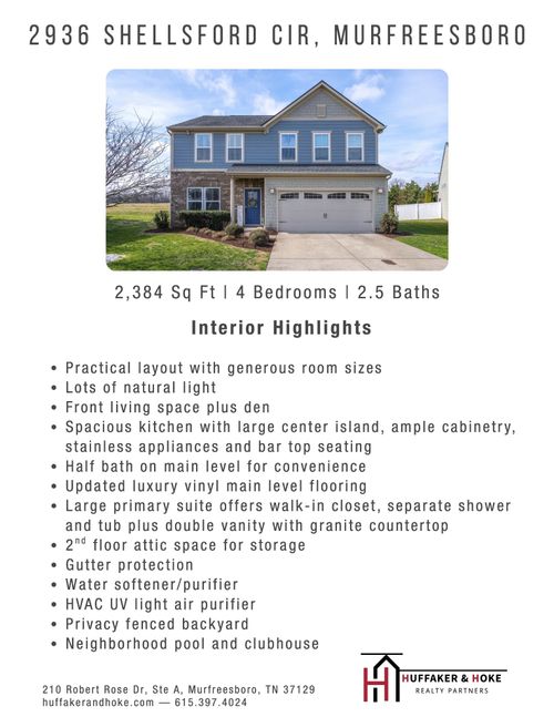 2936 Shellsford Cir, Murfreesboro, TN, 37128-4346 | Card Image