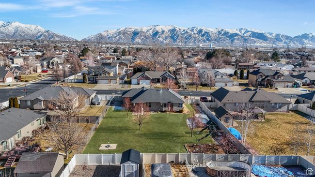 Drone / aerial view featuring a residential view and a mountain view | Image 32