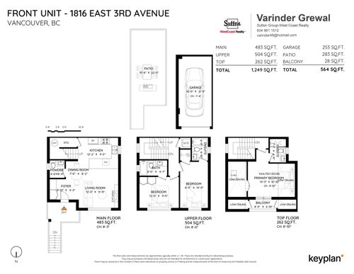 1-1816 E 3rd Ave, Vancouver, BC, V5N1H2 | Card Image