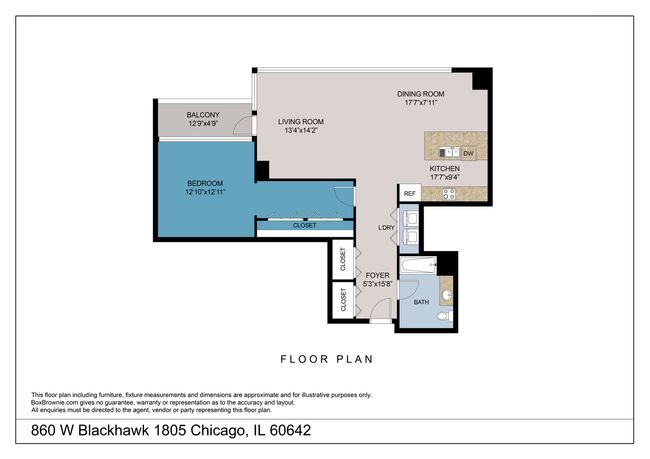 UNIT-1805 - 860 W Blackhawk St, Condo with 1 bedrooms, 1 bathrooms and 1 parking in CHICAGO IL | Image 23