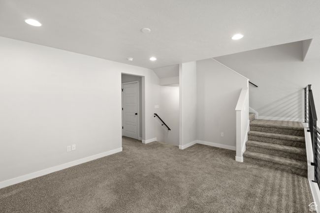 Below grade area featuring carpet floors and recessed lighting | Image 18