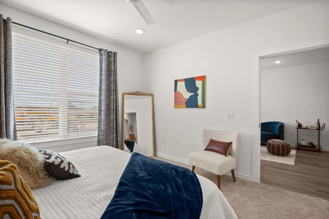 Spacious Bedroom featuring recessed lighting, carpet floors, and a ceiling fan *Photos are of similar unit* | Image 13