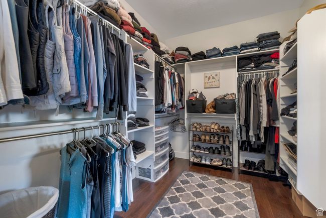 Spacious closet featuring wood finished floors | Image 28