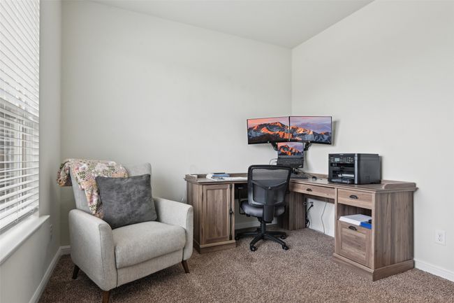 Carpeted home office with baseboards | Image 22