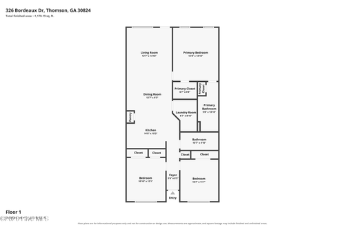 nw-326 Bordeaux Dr, Thomson, GA, 30824-7668 | Card Image