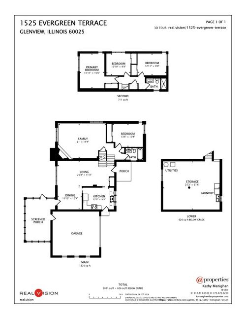 1525 Evergreen Ter, Glenview, IL, 60025-2221 | Card Image