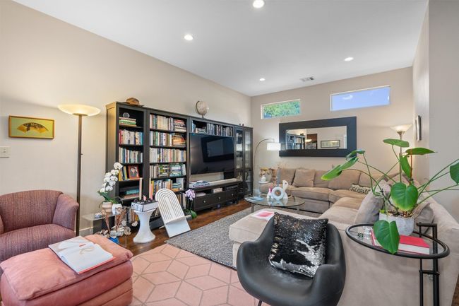 Living area featuring visible vents, recessed lighting, and wood finished floors | Image 11