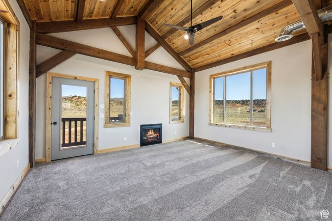 master bedroom connected to deck on garage side of house. | Image 54