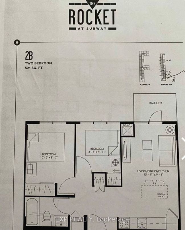 1104 - 38 Monte Kwinter Crt, Condo with 2 bedrooms, 1 bathrooms and null parking in North York ON | Image 11
