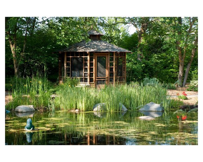 One of gazebos on the property overlooking the frog pond | Image 17