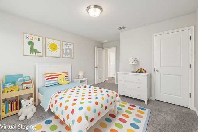 Bedroom with carpet flooring and baseboards | Image 18