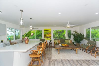 Upstairs Open kitchen on left, Living room and open Lanai to your right - Ka'ohao Public Carter School back kitty corner of property. | Image 3