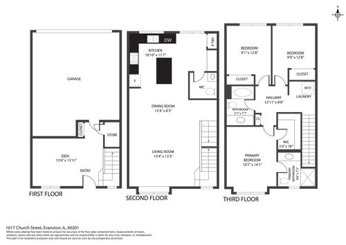 1617 Church St, Evanston, IL, 60201-3513 | Card Image