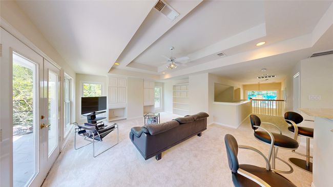 Game room - built-ins, tray ceiling & balcony | Image 28