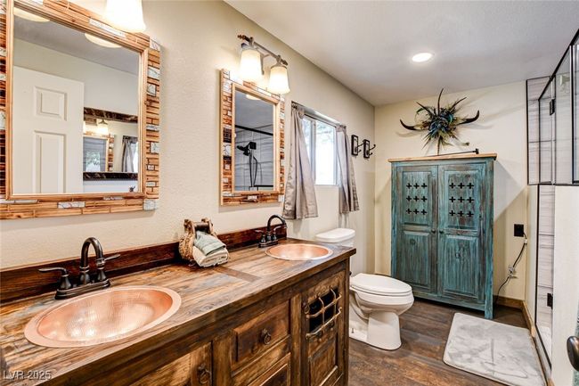 Full bathroom with wood finished floors, double vanity, and recessed lighting | Image 28