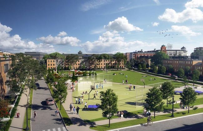 Community Park offers pickle ball & basketball courts, playground and greenspace to relax in. | Image 25