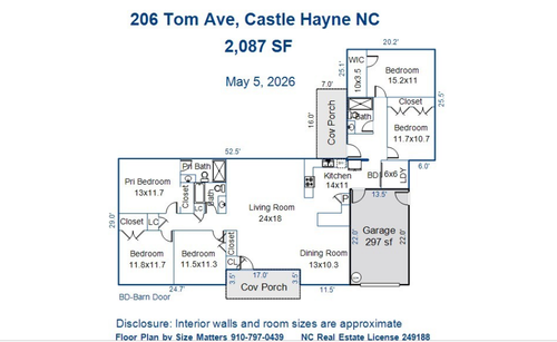 206 Tom Ave, Castle Hayne, NC, 28429-5768 | Card Image