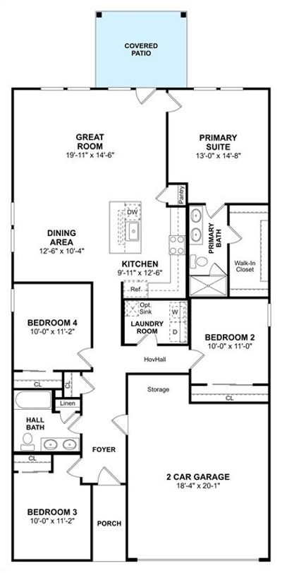 The Godavari II floor plan by K. Hovnanian® Homes. 1st Floor shown. *Prices, plans, dimensions, features, specifications, materials, and availability of homes or communities are subject to change without notice or obligation. | Image 3