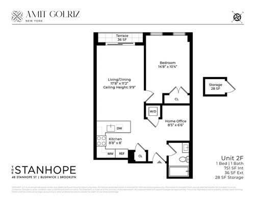 2f-48 Stanhope St, Brooklyn, NY, 11221-8749 | Card Image