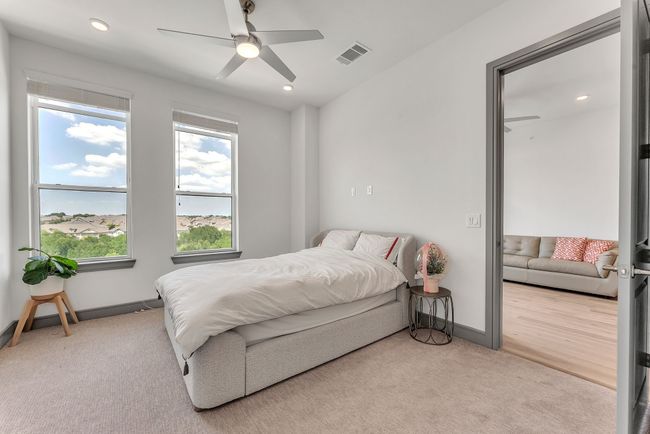 Bedroom featuring carpet, recessed lighting, and a ceiling fan | Image 18