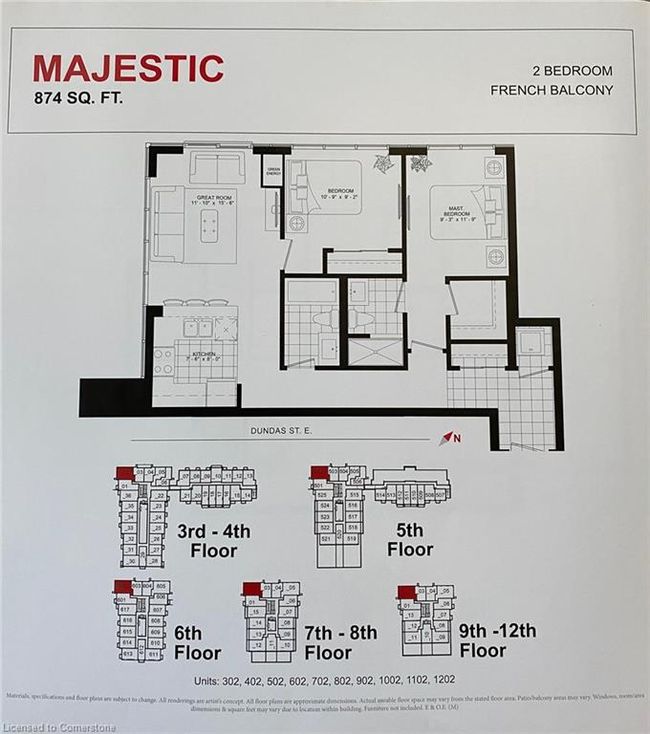 902 - 450 Dundas St E, House attached with 2 bedrooms, 2 bathrooms and 2 parking in Hamilton ON | Image 48