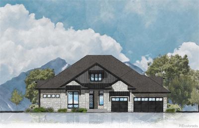 Rare Ranch Floorplan - The Ridgeview Plan Elevation 1A - 2nd Story FAUX Windows are for Dramatic Look Only | Image 1