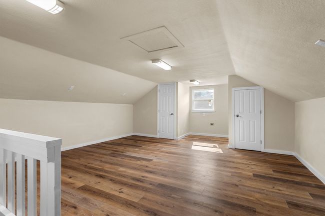 The upstairs room over the detached garage would work as a craft room, teenagers retreat, or storage area. | Image 39