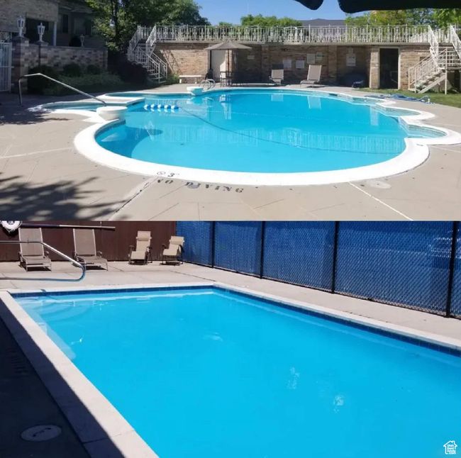 View of pool with stairs and a patio area | Image 22