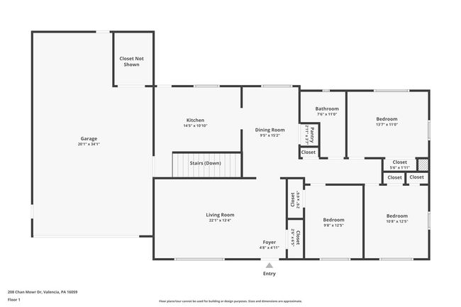208 Chan Mowr Drive, House other with 3 bedrooms, 2 bathrooms and 2 parking in Middlesex Twp PA | Image 34