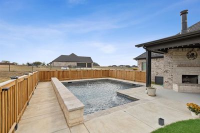 Private salt water pool with water falls, bubblers and lights | Image 3