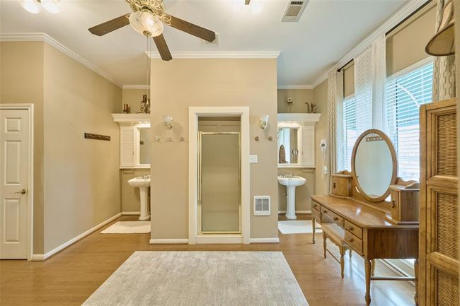 No shortage of space in the oversized walk-in shower, double sinks + 3 closets & a linen closet | Image 28